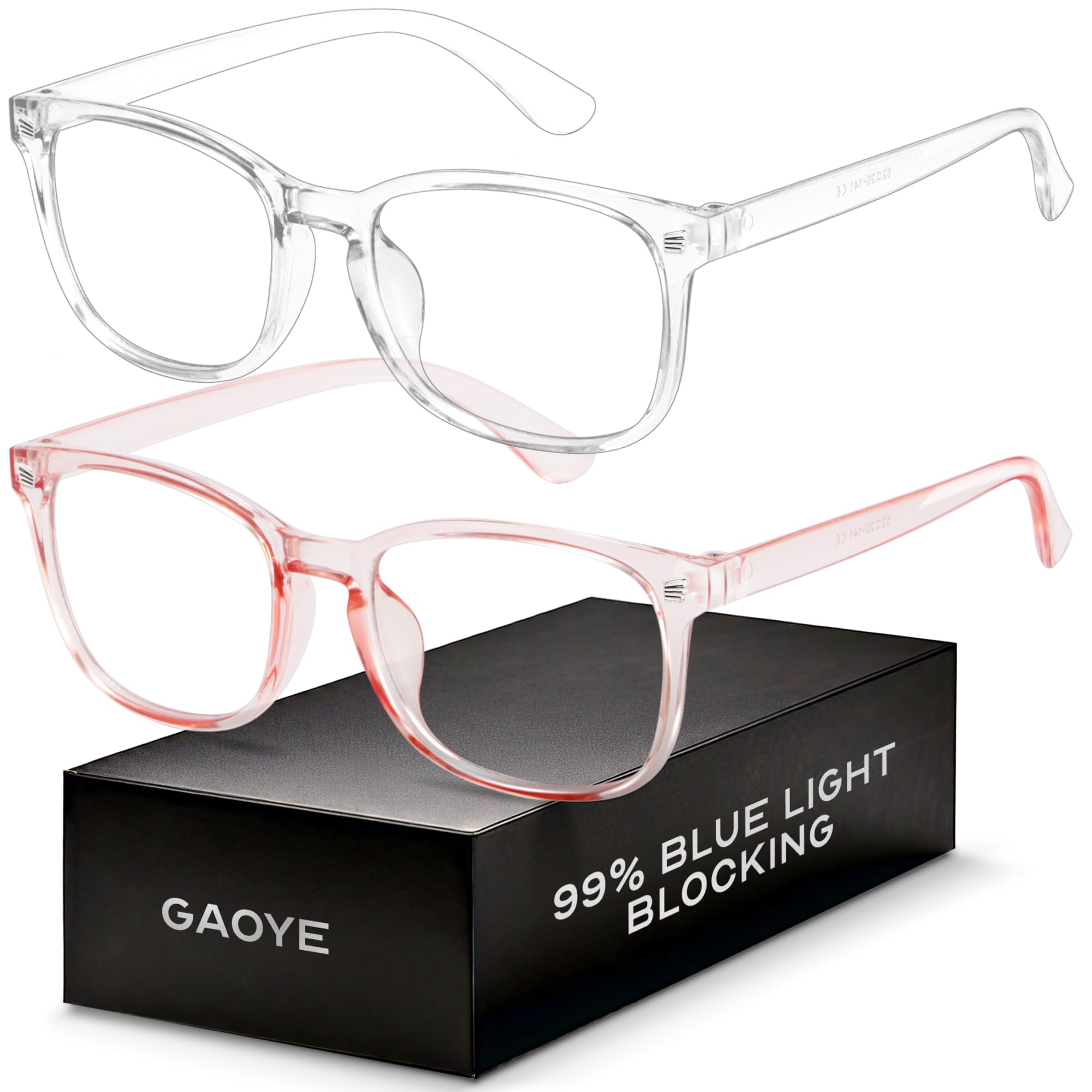 Blue Light Blocking Glasses - Fashion Square Fake Eyeglasses, Anti UV Ray Computer Gaming Glasses Blue Blockers for Women/Men